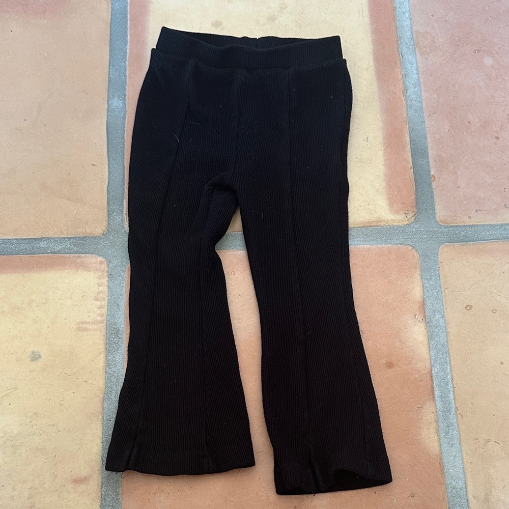 Zara Kids Black Ribbed Leggings